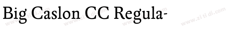 Big Caslon CC Regula字体转换